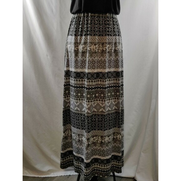 Derek Heart Summer Sleeveless Tank Long Maxi Dress Floral Black/White Size Small - Picture 3 of 12